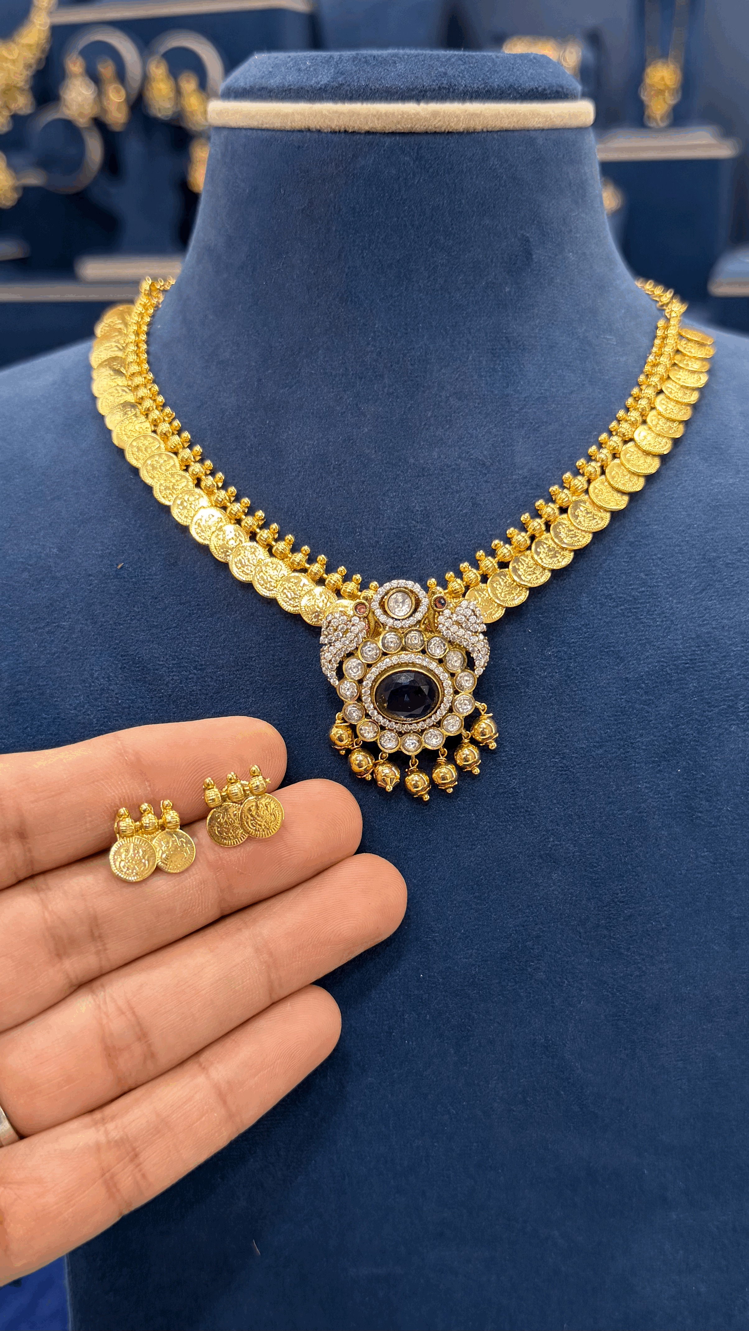 Kasu Necklace with CZ Locket