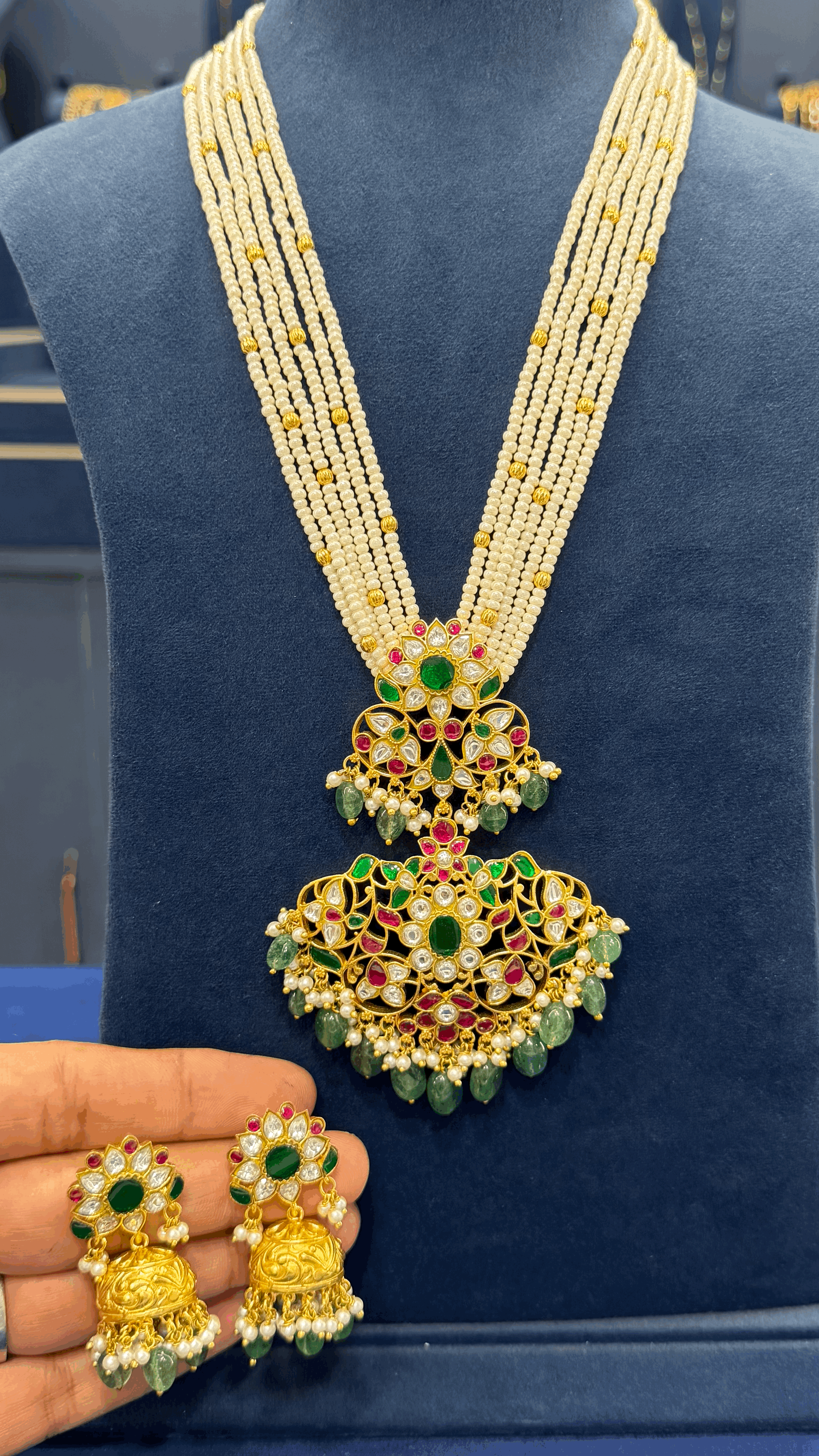 Premium Jadau Beads Haaram