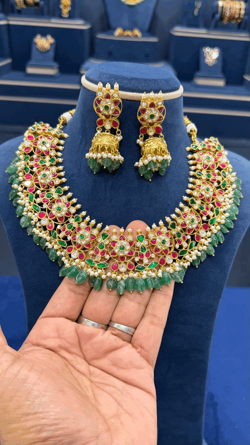 Premium Jadau Necklace Set