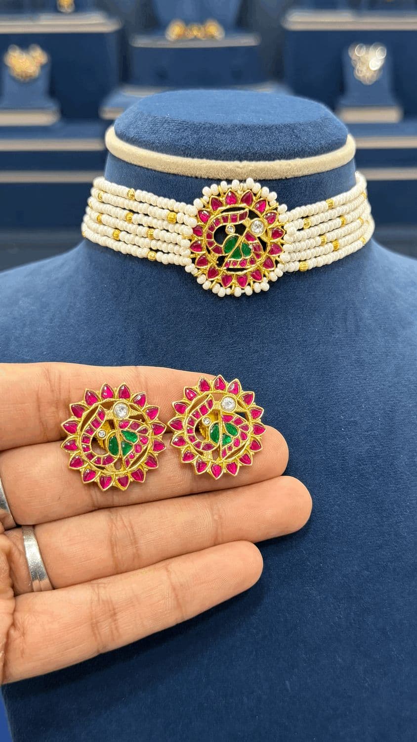 Premium Jadau Beads Choker