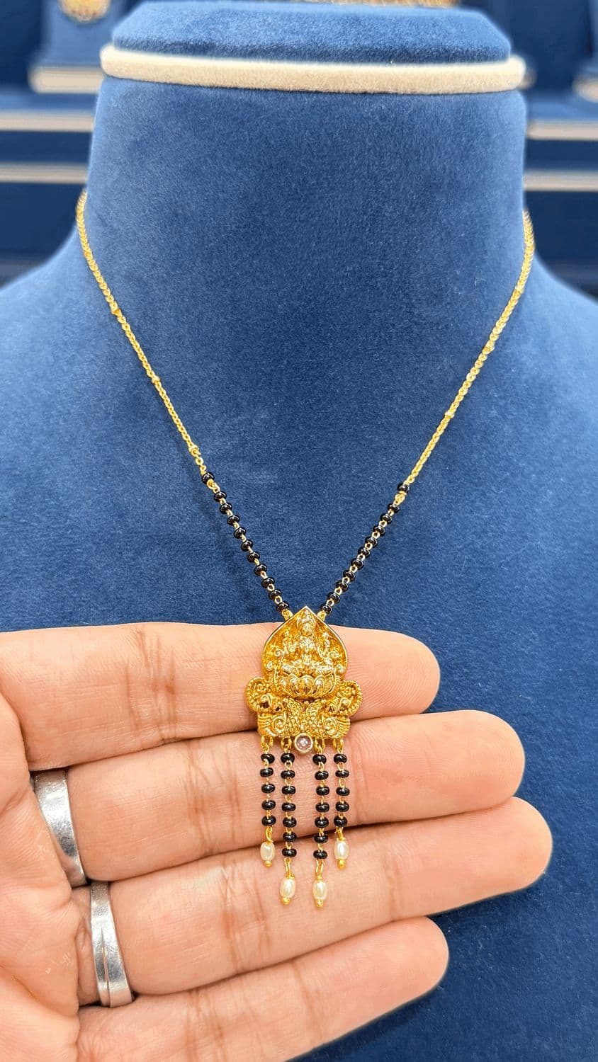 Blackbeads with Lakshmi Devi Locket
