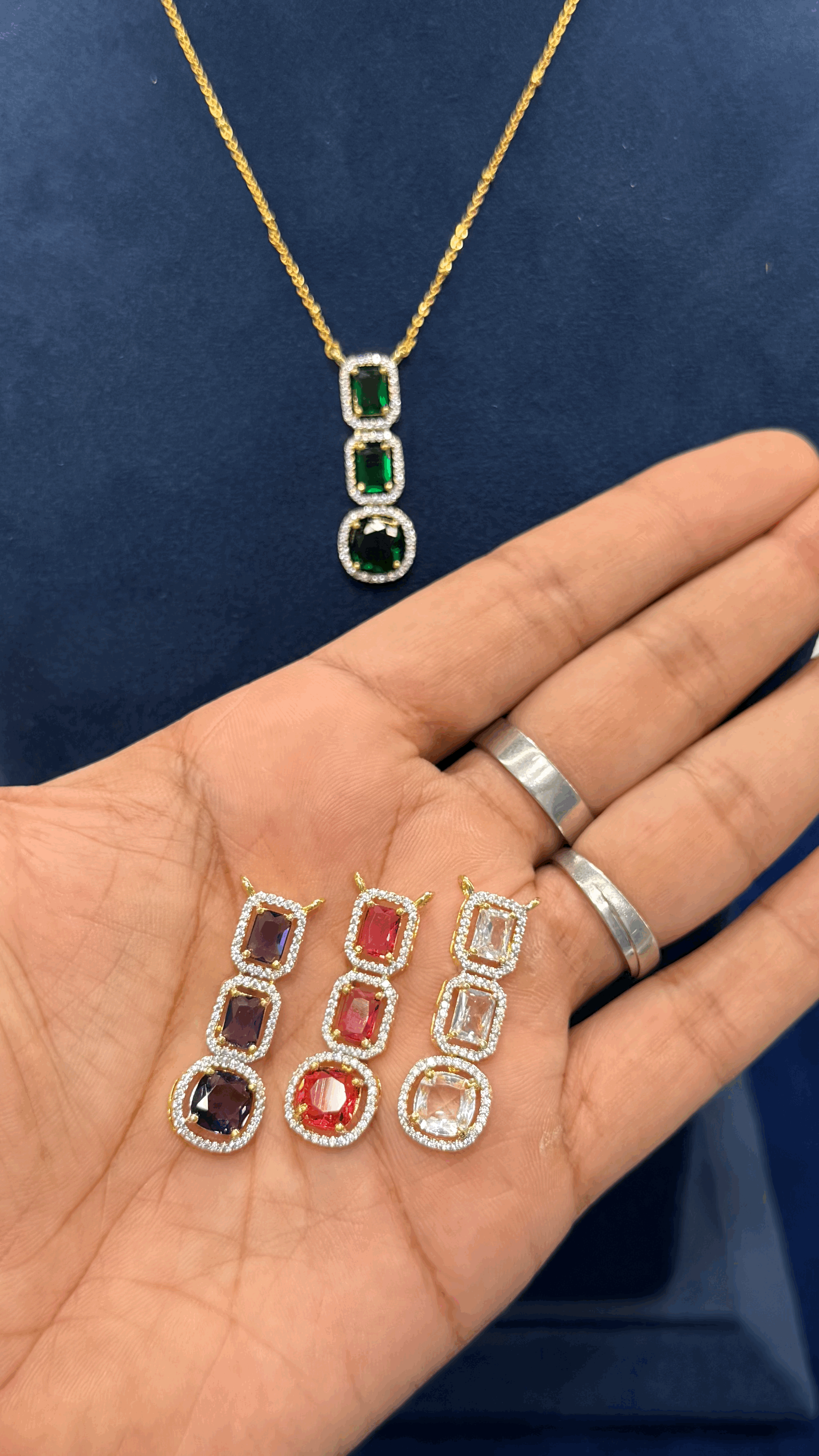 Simple Daily Wear Chain with Earings